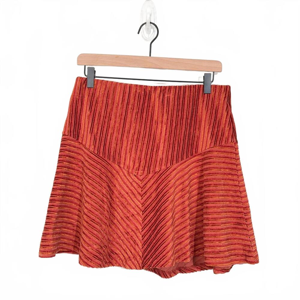 Free People Statement Mini Skirt Size L Retro 70s 80s Spring Festival Boho